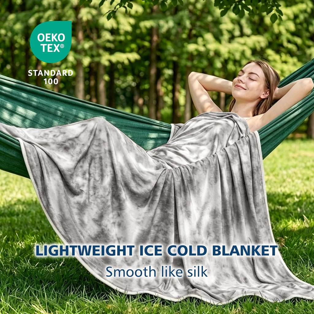 Arc-Chill Cooling Throw Blanket – Lightweight Q-Max 0.45 Cooling Fiber Blanket for Hot Sleepers