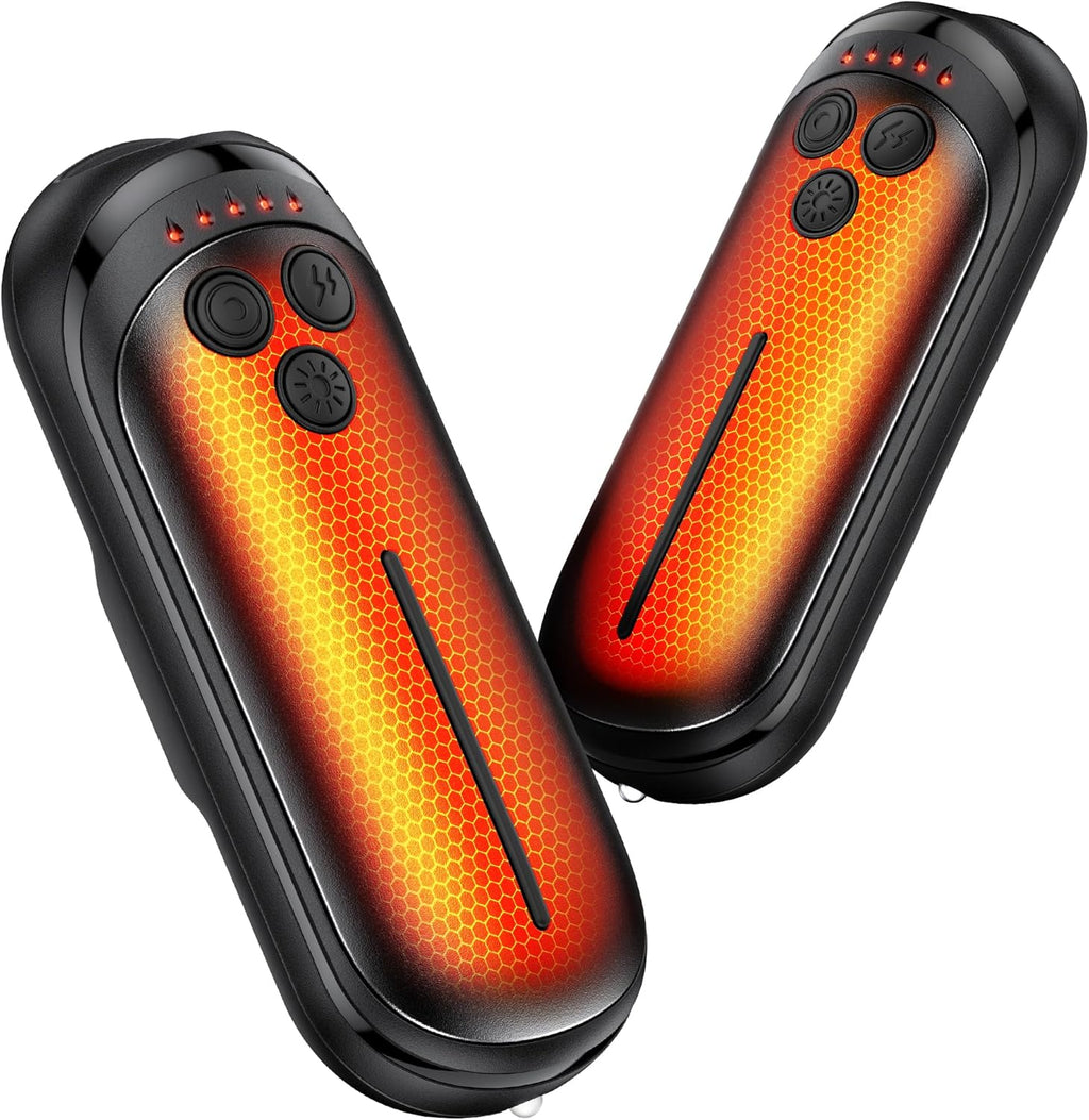 Rechargeable Hand Warmers 2 Pack, 6000mAh Electric Portable Pocket Heater with Smart Temperature Control for Outdoor Winter Use