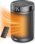 Portable 1500W Space Heater with Smart Thermostat, Digital Display & Eco Mode – Fast Heating Ceramic Indoor Heater for Bedroom, Office & Home