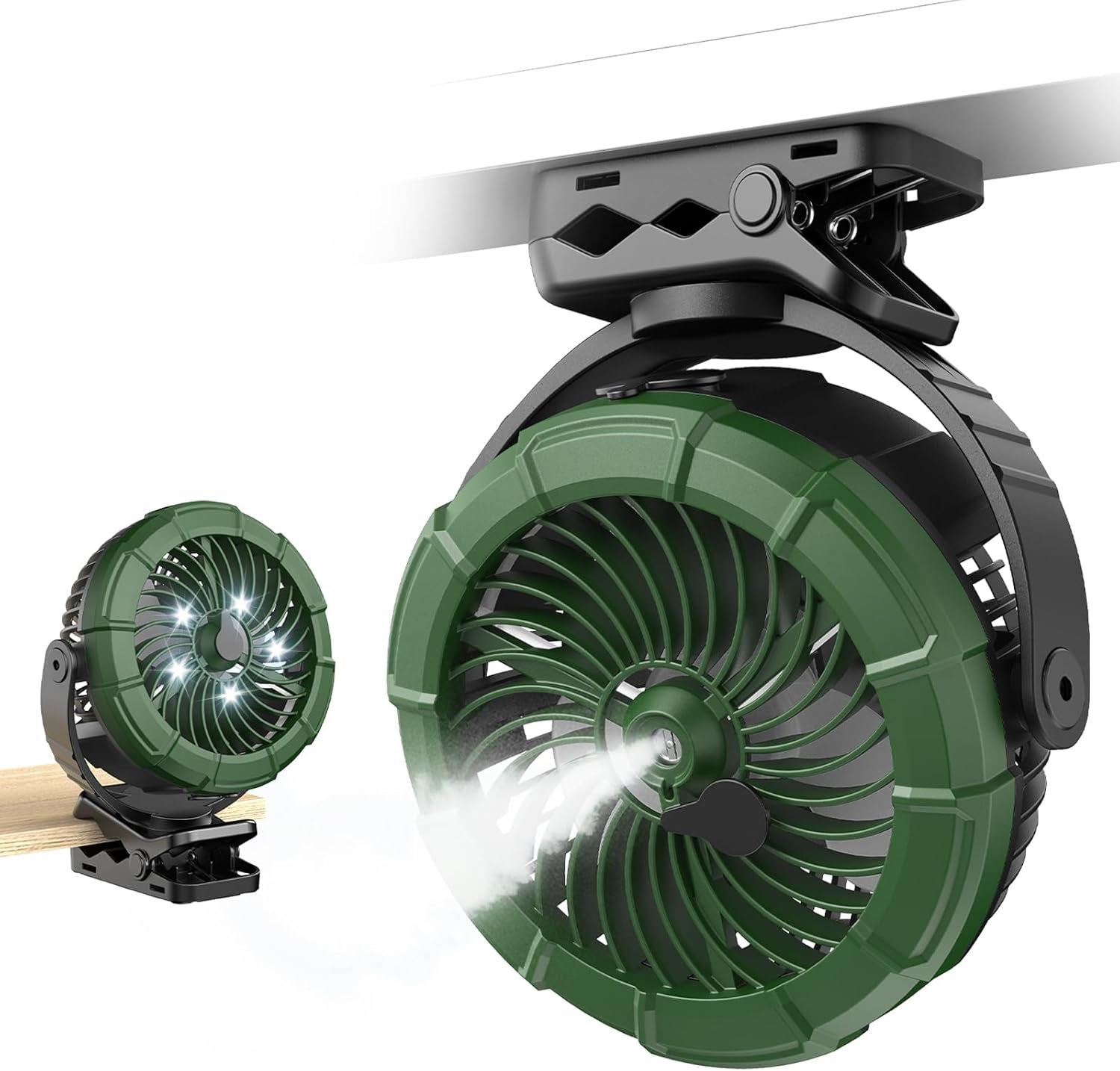 Misting Magnetic Fan – Rechargeable Portable Clip-On Fan with Cooling Mist
