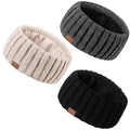3-Pack Women's Winter Ear Warmer Headbands – Fleece-Lined Knit Ear Warmers