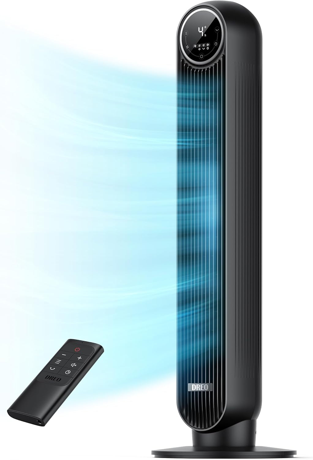 Bladeless Tower Fan for Bedroom – Quiet Oscillating Floor Fan with Remote Control, 8 Speed Settings, 4 Modes