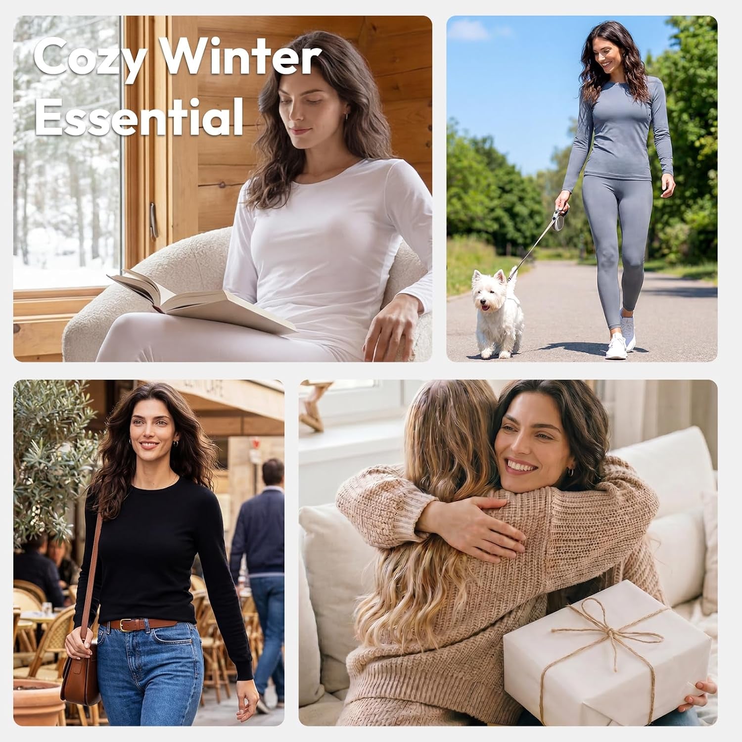 Women's Thermal Underwear Set – Fleece-Lined Long Johns Base Layer